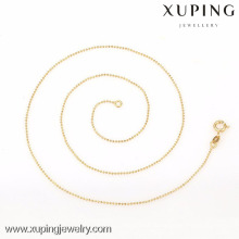 42614 - Xuping Простой Дизайн Женщины Мода Тонкий Цепь Золото Бисера Ожерелья